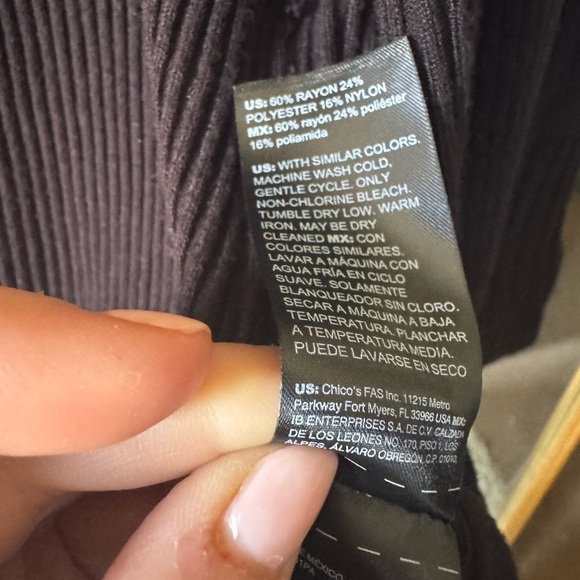 WHBM Women's Black Ribbed belted cardigan Sweater - Picture 8 of 8